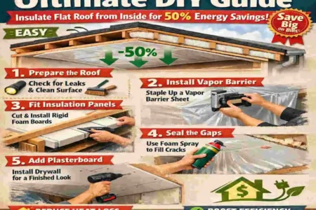 how to insulate flat roof from inside