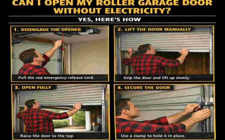 how to manually open a roller house garage door