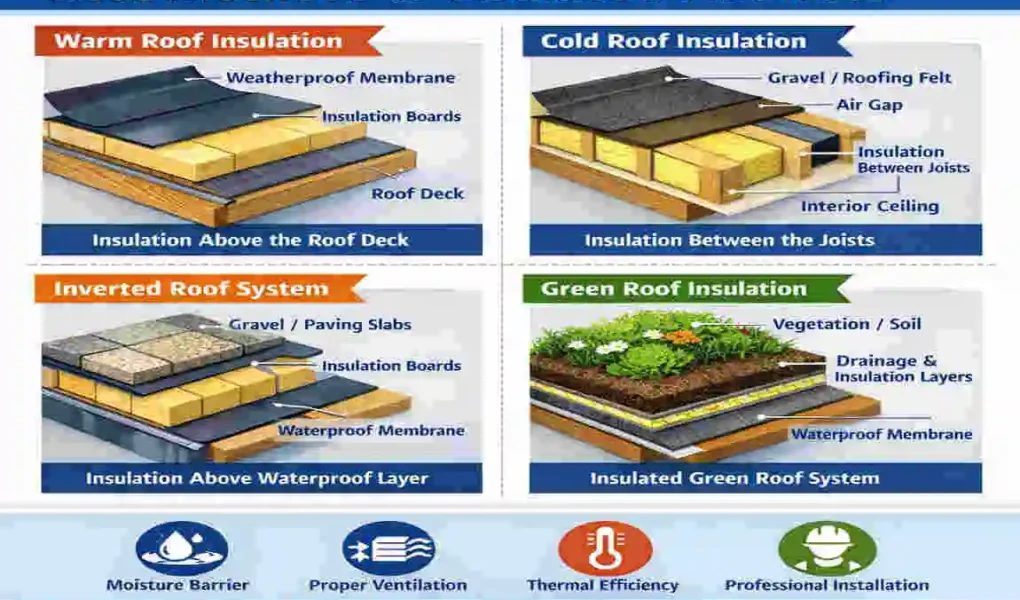 how to insulate flat roof from inside