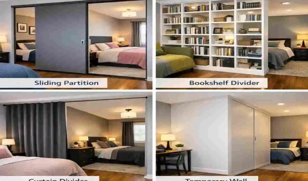 how to split a home bedroom into 2