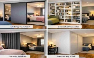 how to split a home bedroom into 2