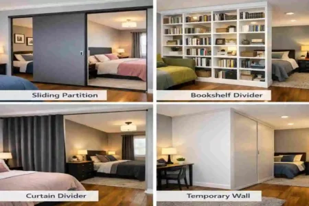how to split a home bedroom into 2