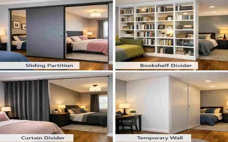 how to split a home bedroom into 2