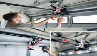 how to manually open a roller house garage door