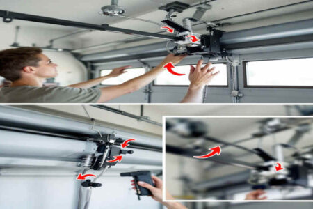 how to manually open a roller house garage door