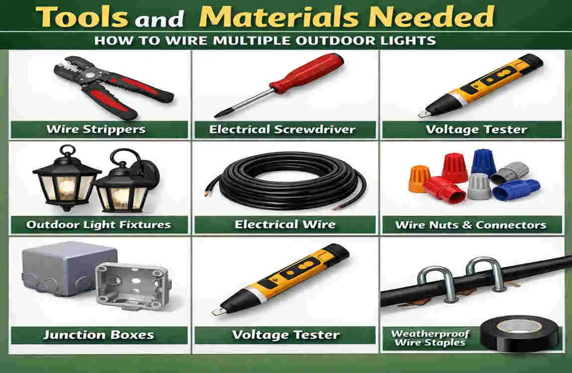how to wire multiple outdoor lights