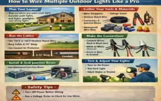 how to wire multiple outdoor lights