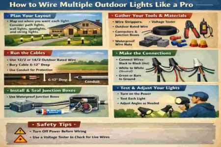 how to wire multiple outdoor lights
