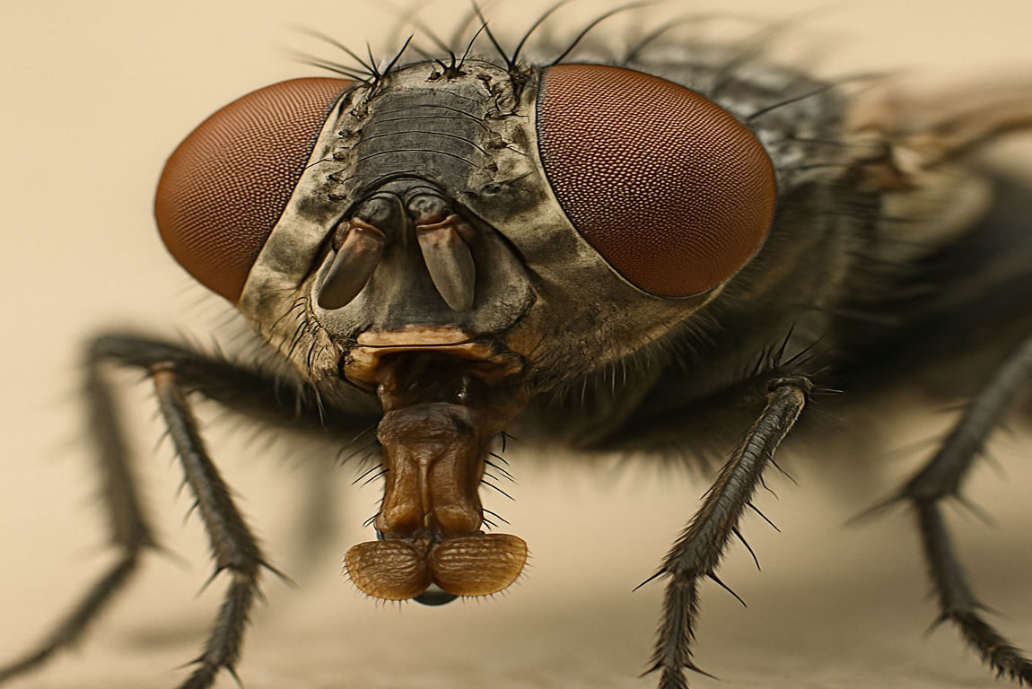 can house flies bite