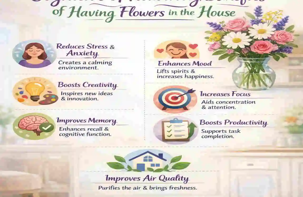what are the benefits of having flowers in the house