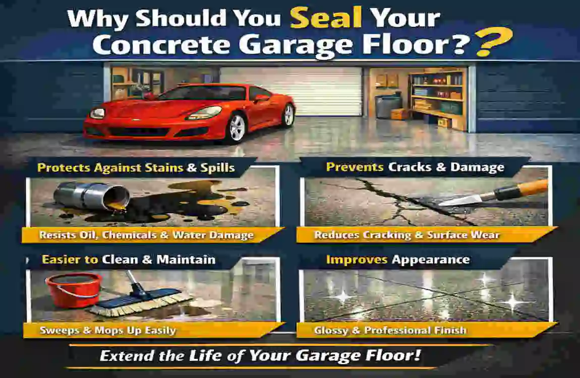 how to seal a concrete house garage floor