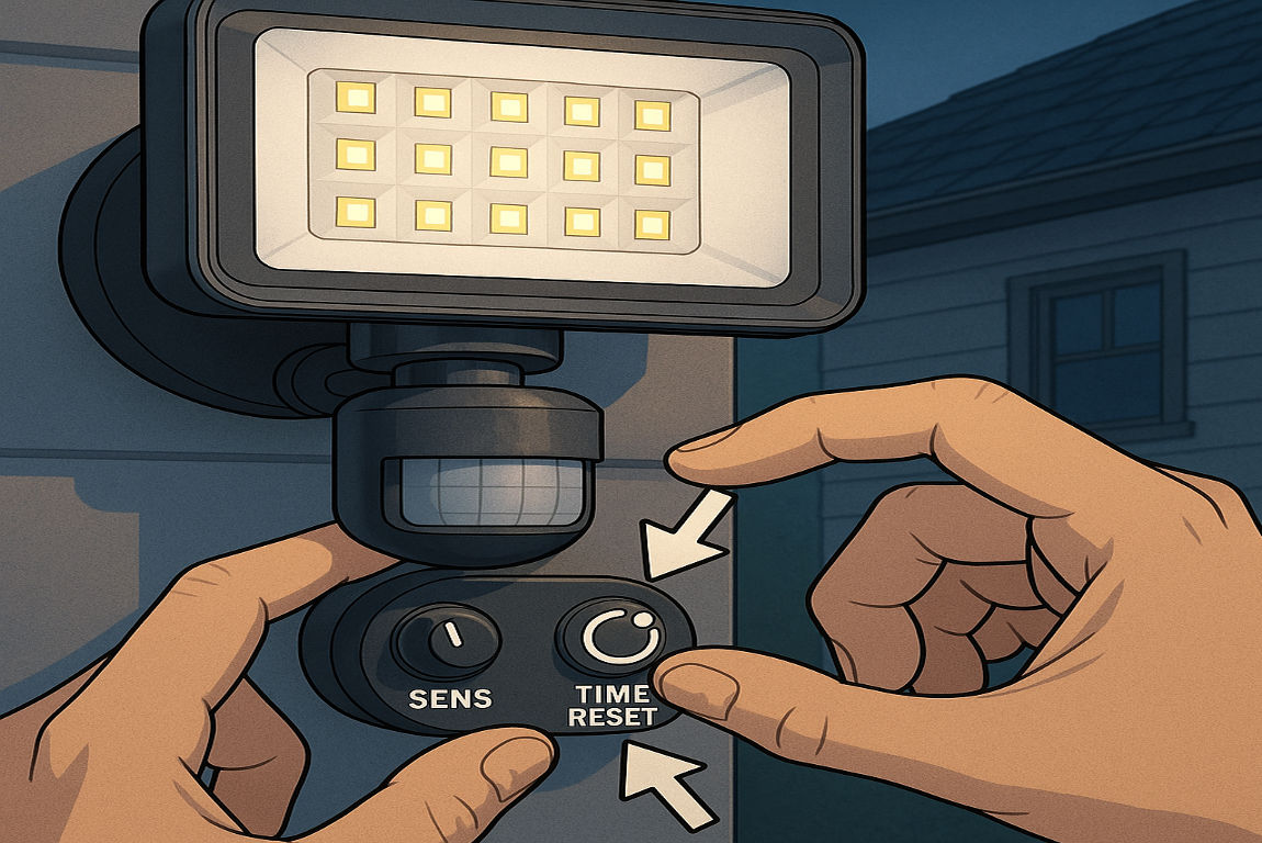 How to reset home sensor lights outdoor led