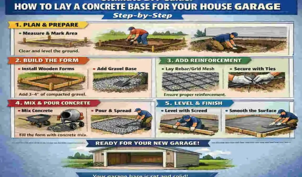 Ultimate DIY Guide: How to Lay a Concrete Base for Your House Garage Step-by-Step
