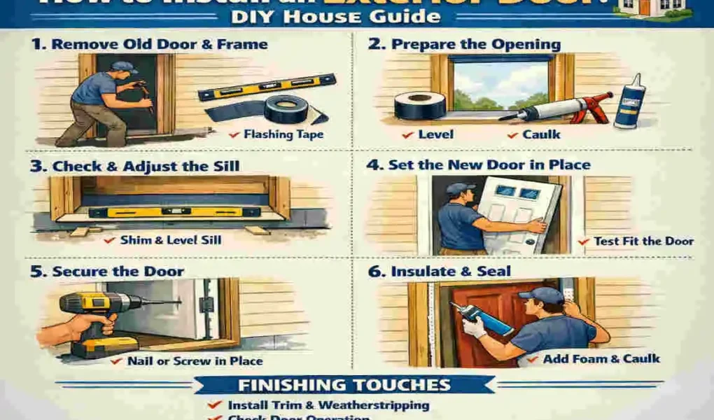 how to install an exterior door