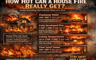 how hot does a house fire get