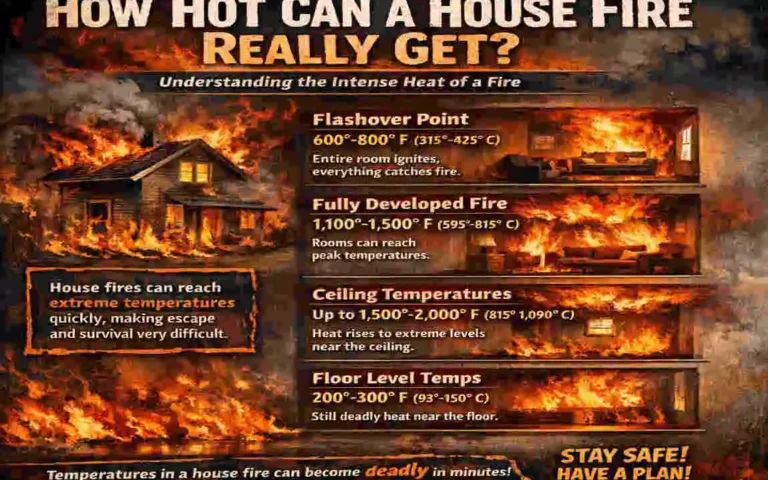 how hot does a house fire get
