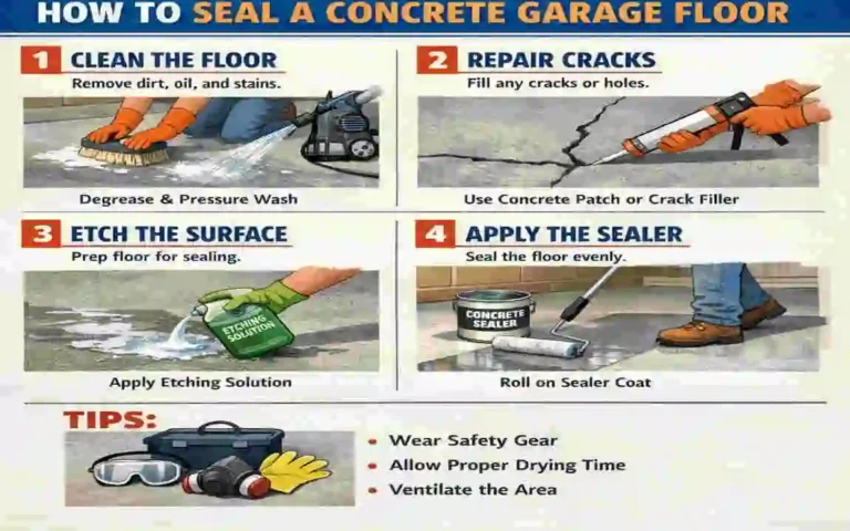how to seal a concrete house garage floor