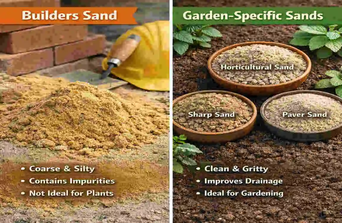 can you use builders sand in the home garden