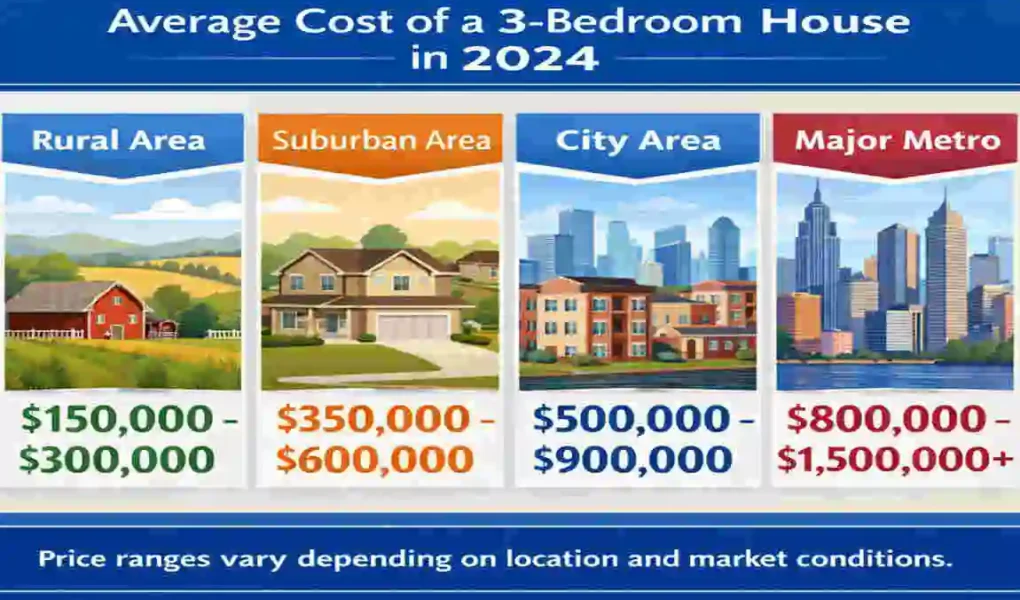 how much is a three bedroom house