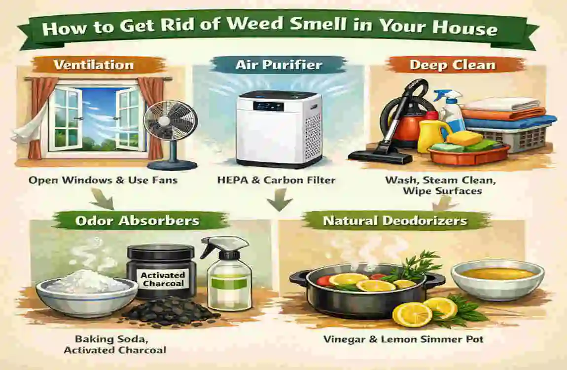 how to get rid of weed smell in house