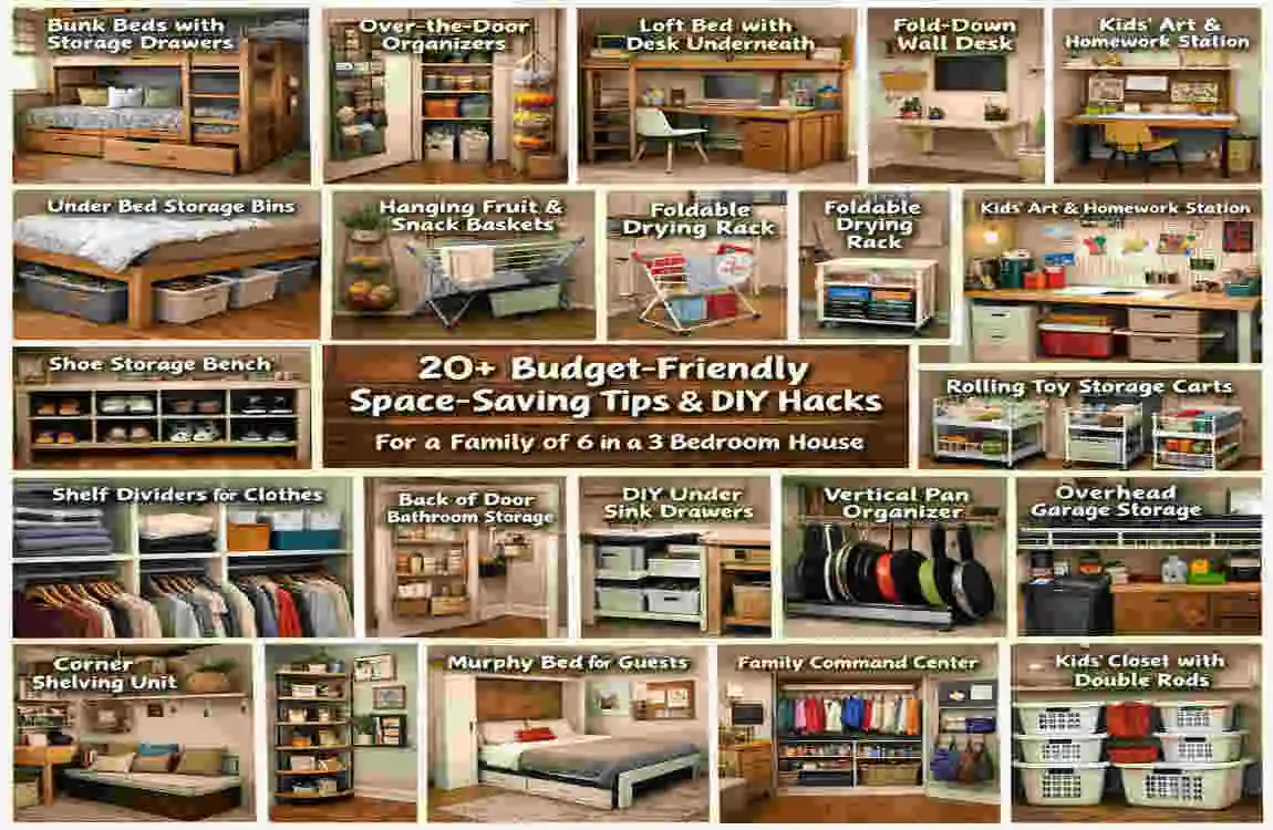 can a family of 6 live in a 3 bedroom house