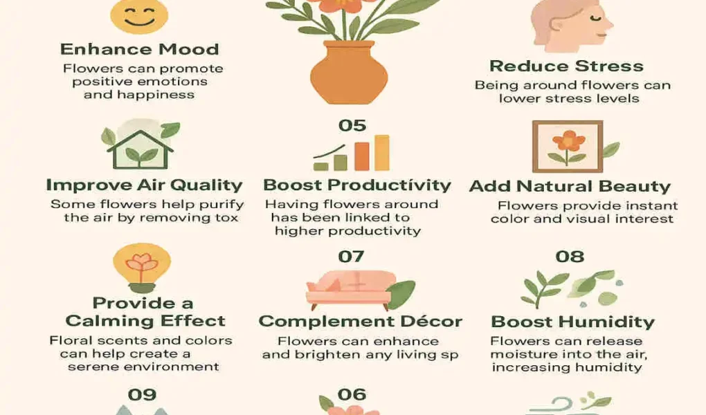 what are the benefits of having flowers in the house