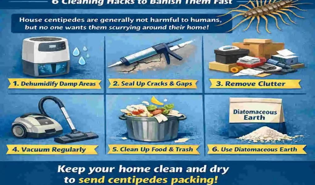 are house centipedes dangerous cleaning hack