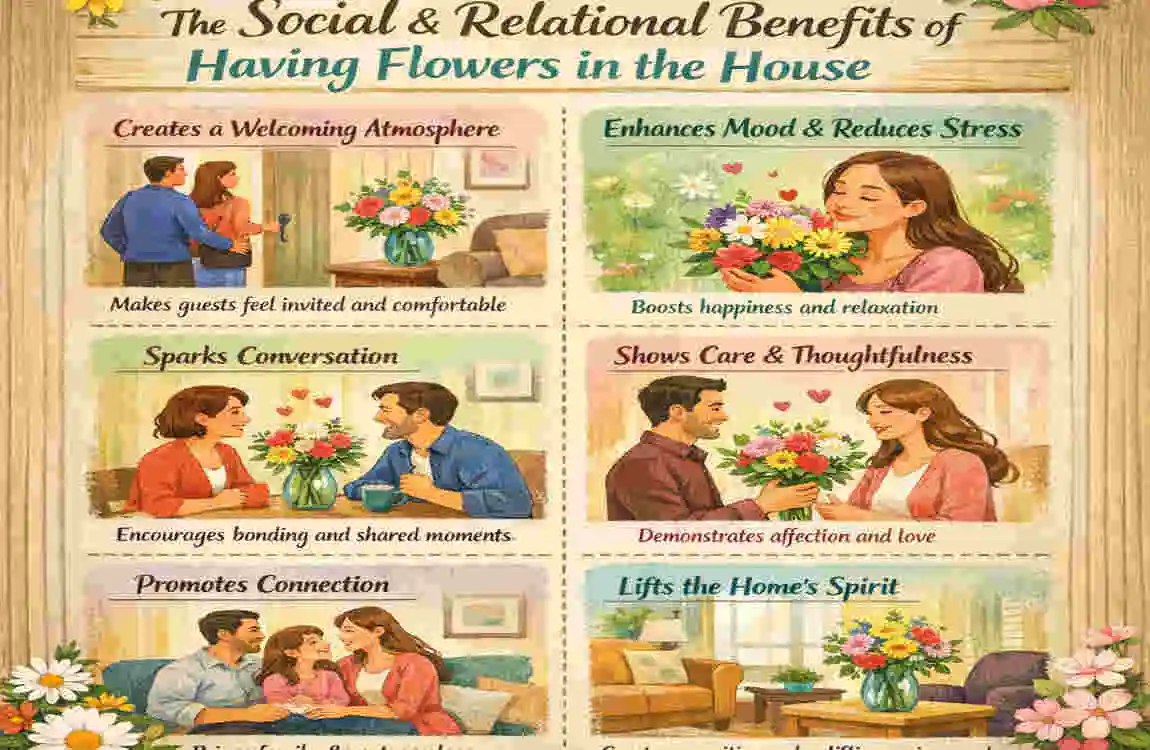 what are the benefits of having flowers in the house