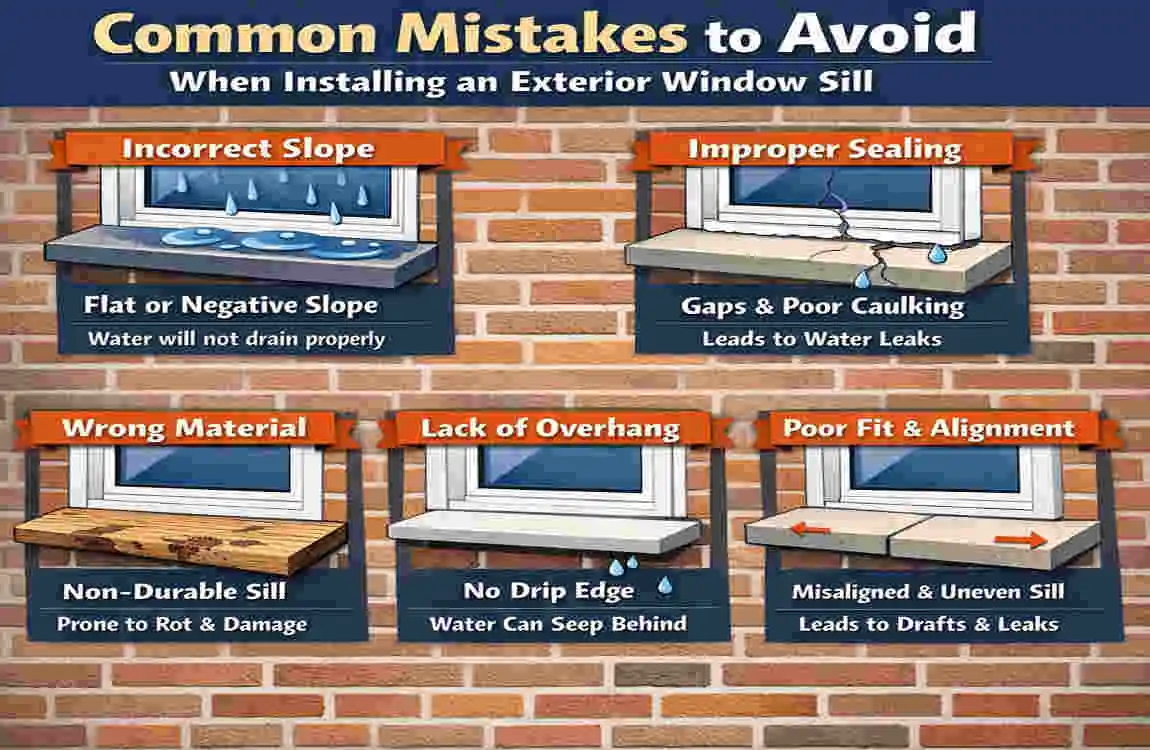 how to install exterior window sill