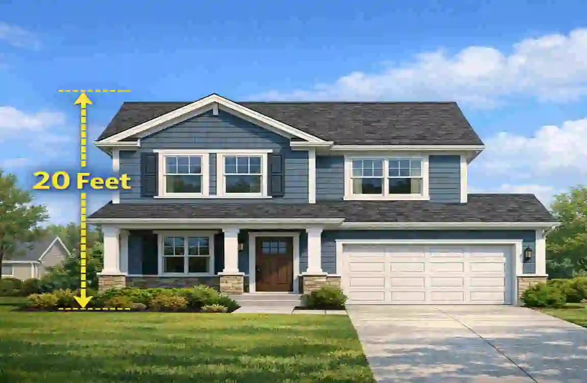 how tall is a 2 story house