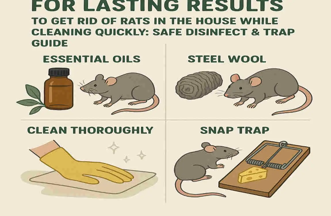 How to Get Rid of Rats in the House While Cleaning Quickly: Safe Disinfect & Trap Guide