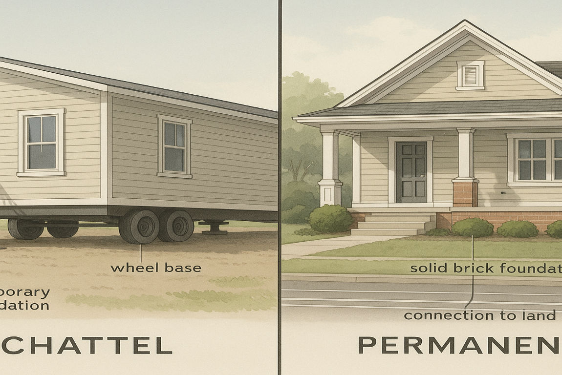 What is the difference between a chattel and a house?