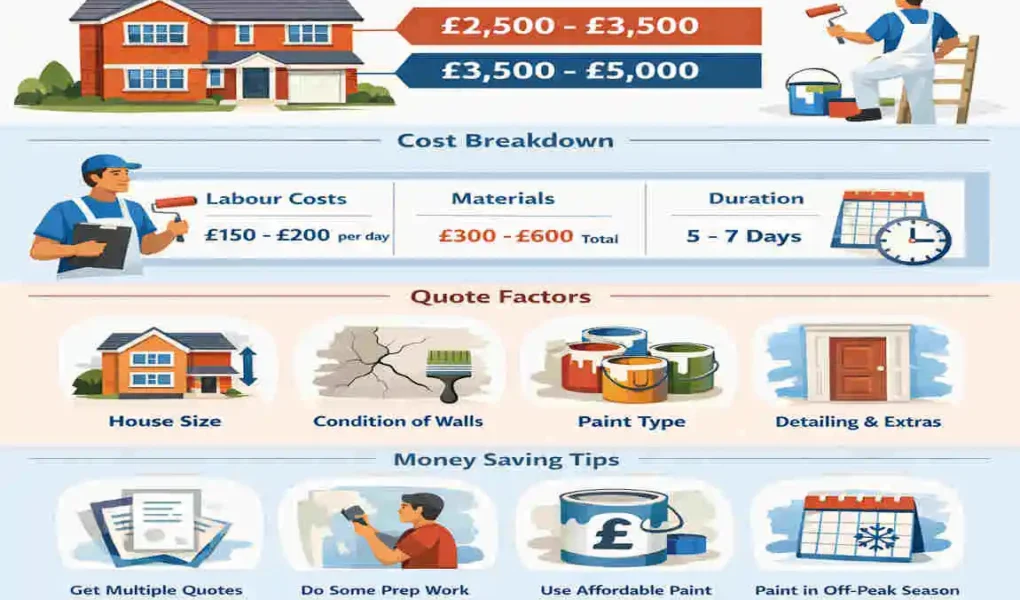 How Much to Paint a 3-Bedroom House Inside UK: Costs, Quotes & Savings Tips
