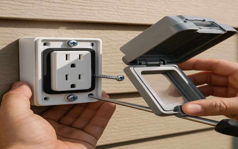 how to fit outdoor socket