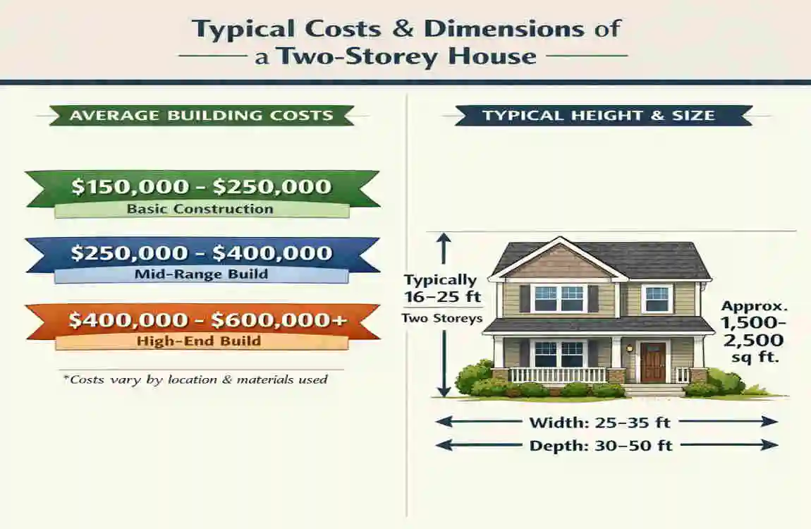 how high is a two storey house