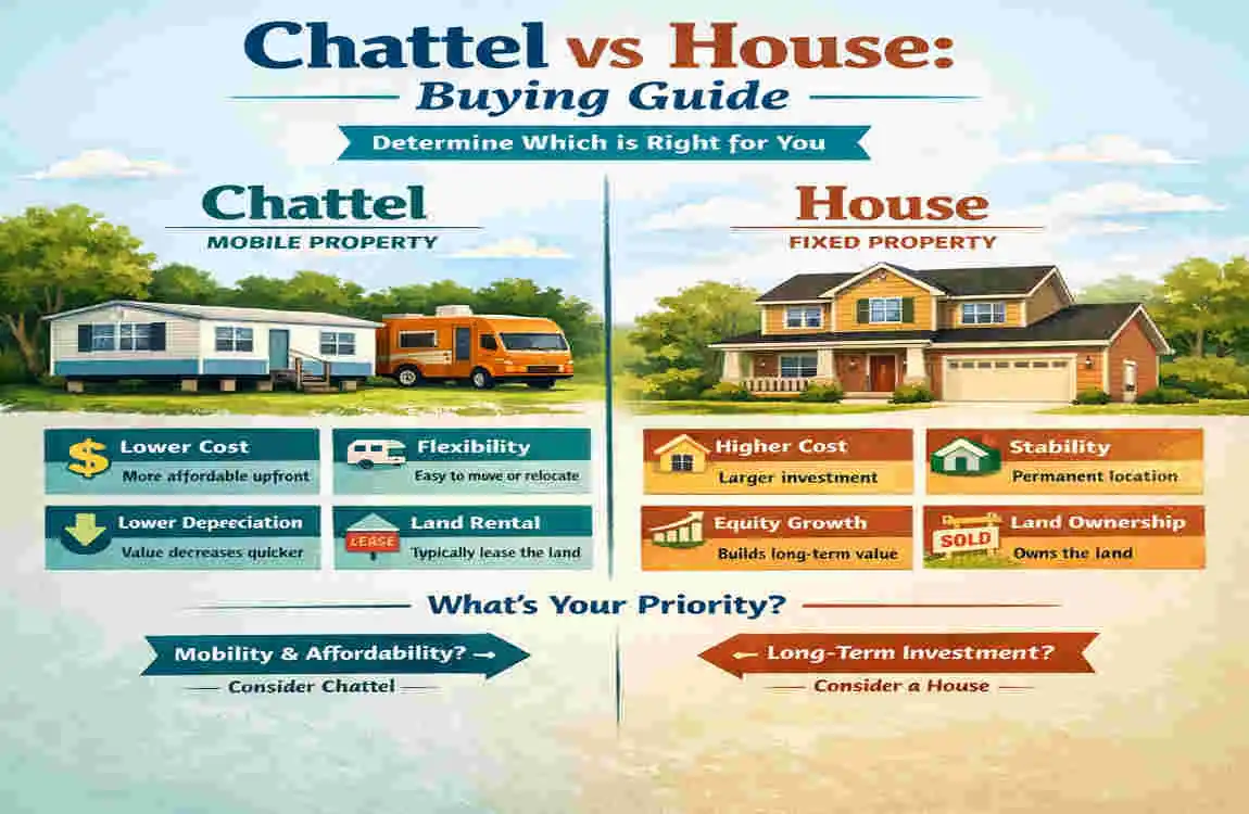 What is the difference between a chattel and a house?