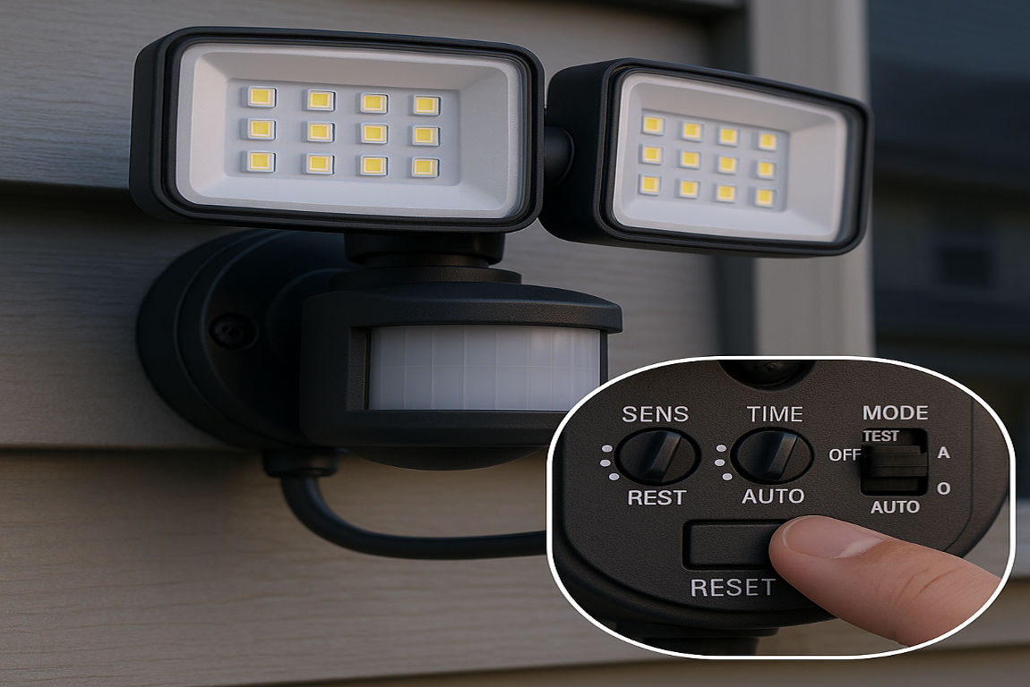 How to reset home sensor lights outdoor led