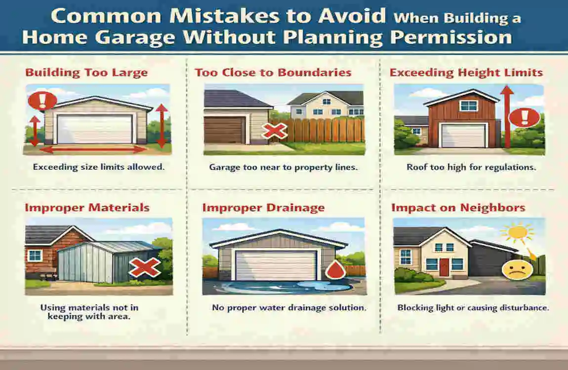 how big can a home garage be without planning permission
