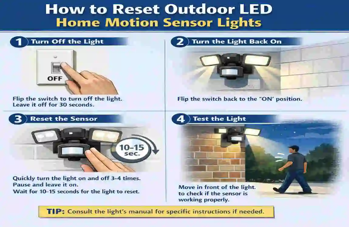 How to reset home sensor lights outdoor led