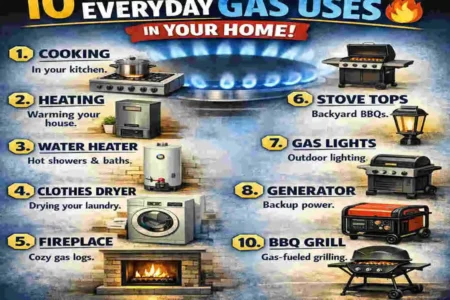 what uses gas in a house