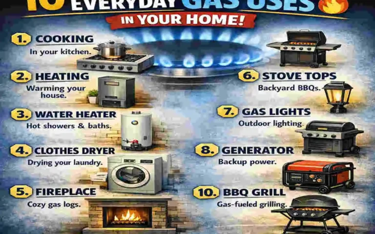 what uses gas in a house