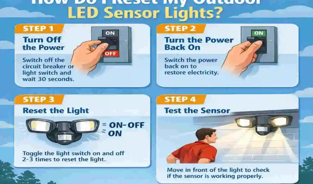 How to reset home sensor lights outdoor led