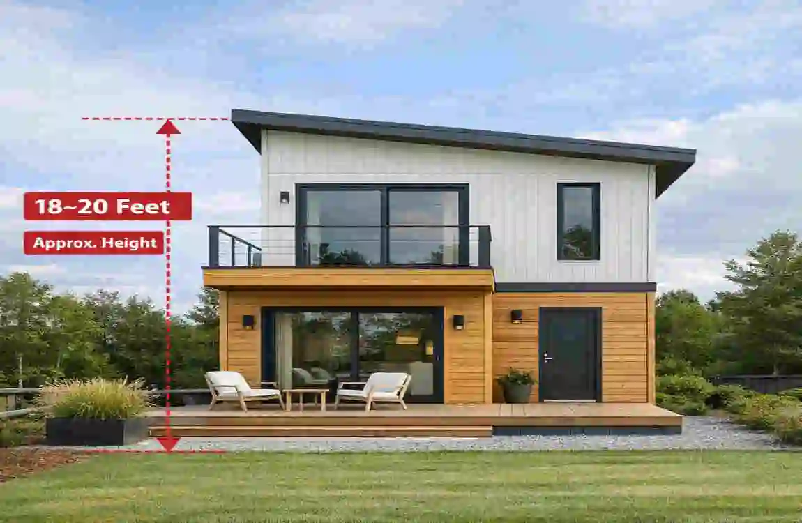 how tall is a 2 story house