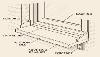 how to install exterior window sill
