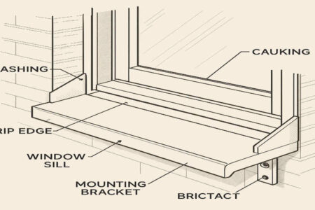 how to install exterior window sill