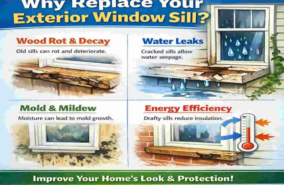 how to install exterior window sill