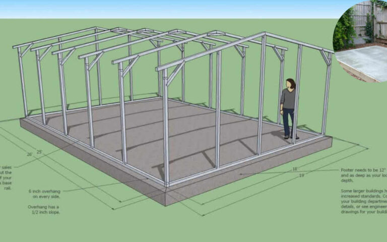 how to lay a concrete base for a house garage