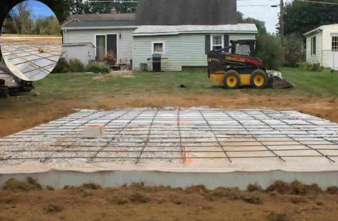 how to lay a concrete base for a house garage