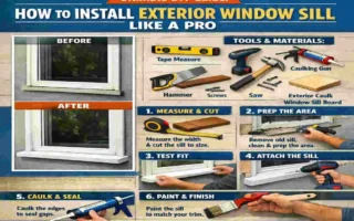 how to install exterior window sill