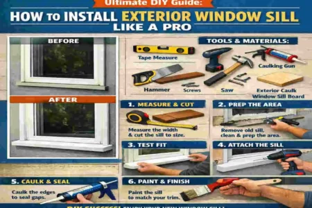 how to install exterior window sill